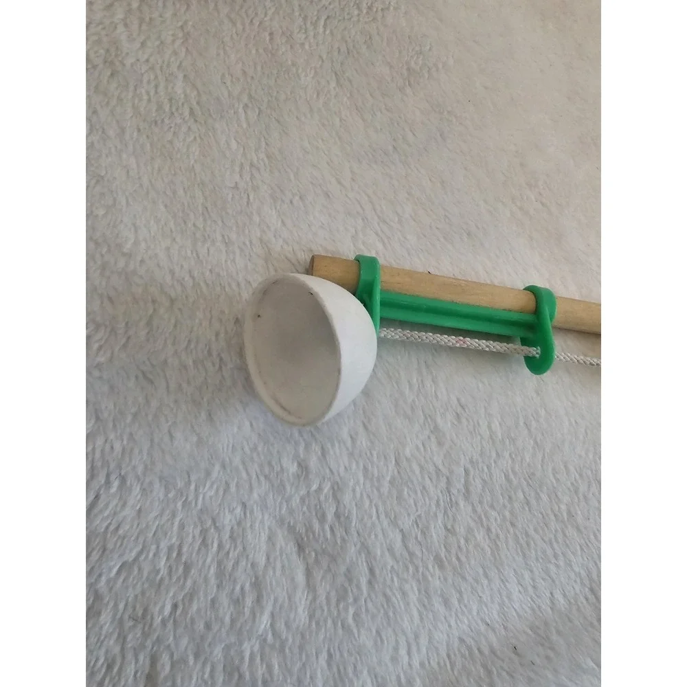 Fishing rod Toy Toddler Melissa‎ & Doug Blue, Wood, Magnetic Sinker, reel, Line.